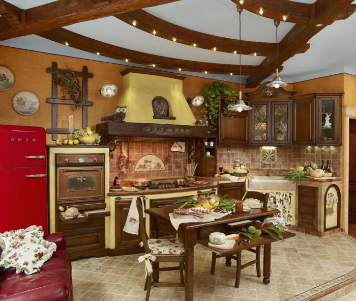 cucina in finta muratura